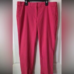 Express Straight-Leg Tailored Pants in Hot Pink